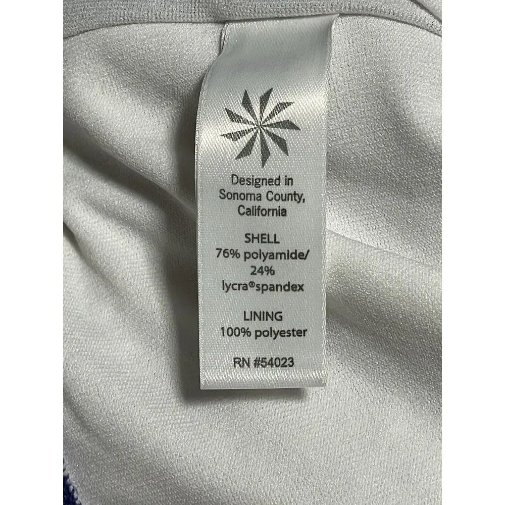 EUC ATHLETA Aqualuxe Print‎ Molded Tankini Top Paradise Print SZ MEDIUM #213100